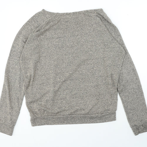 River Island Womens Brown Boat Neck Polyester Pullover Jumper Size 8