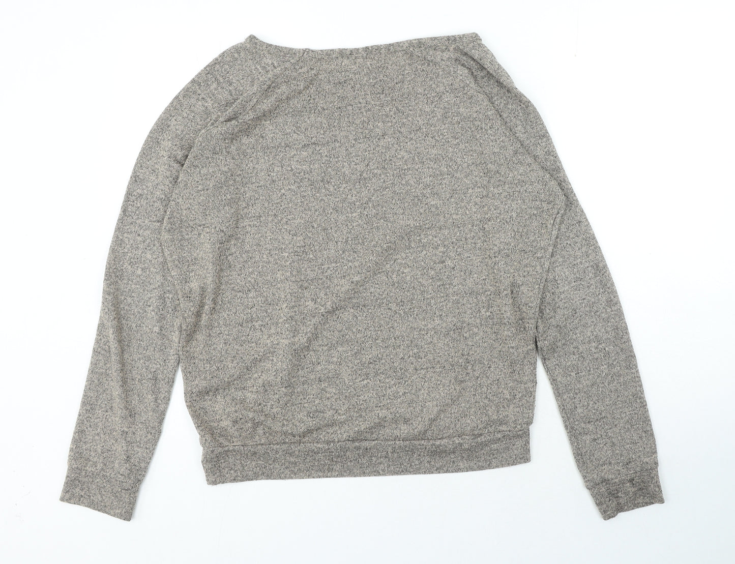 River Island Womens Brown Boat Neck Polyester Pullover Jumper Size 8
