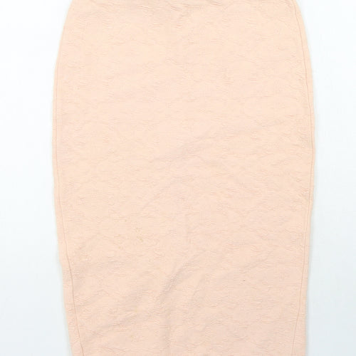 Miss Selfridge Womens Pink Cotton Straight & Pencil Skirt Size 6