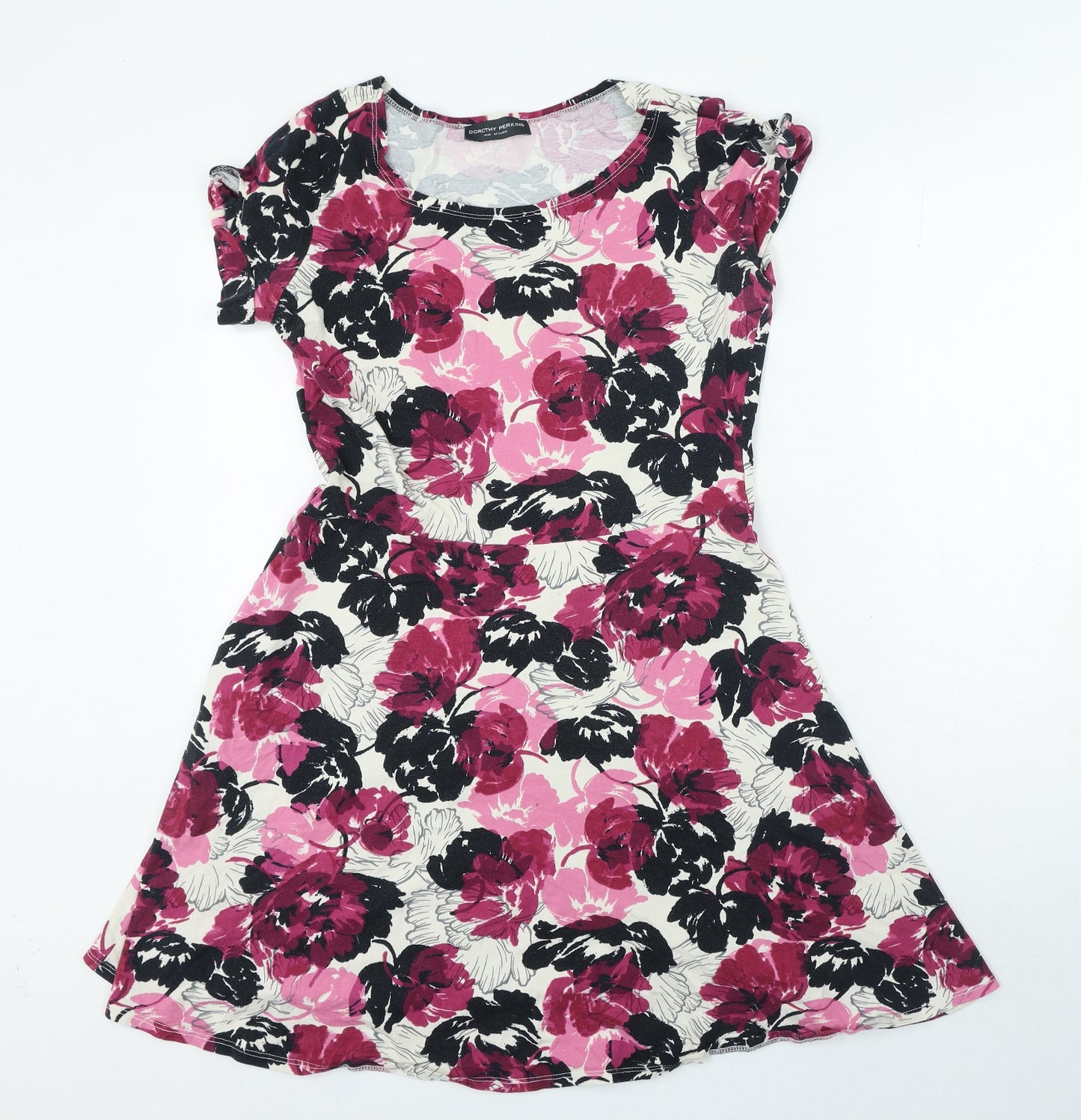 Dorothy Perkins Womens Multicoloured Floral Cotton A-Line Size 14 Round Neck Pullover