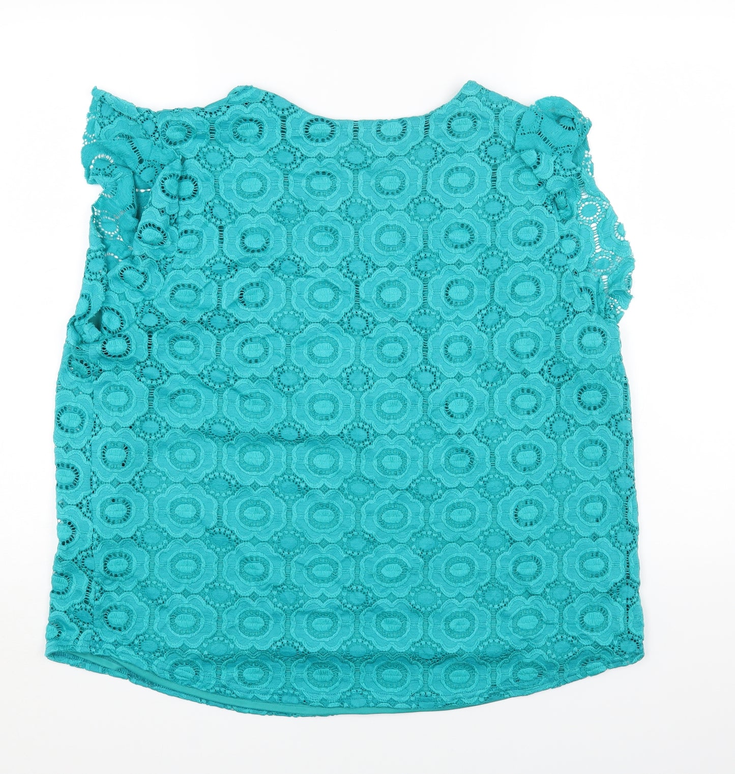 Papaya Womens Green Polyamide Basic T-Shirt Size 20 Round Neck