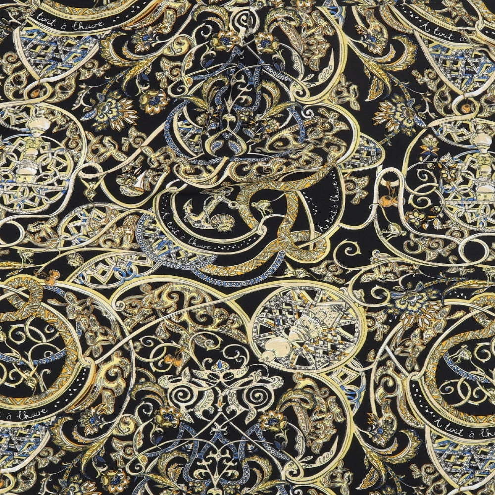 H&M Womens Multicoloured Geometric Polyester Basic Blouse Size 10 Scoop Neck