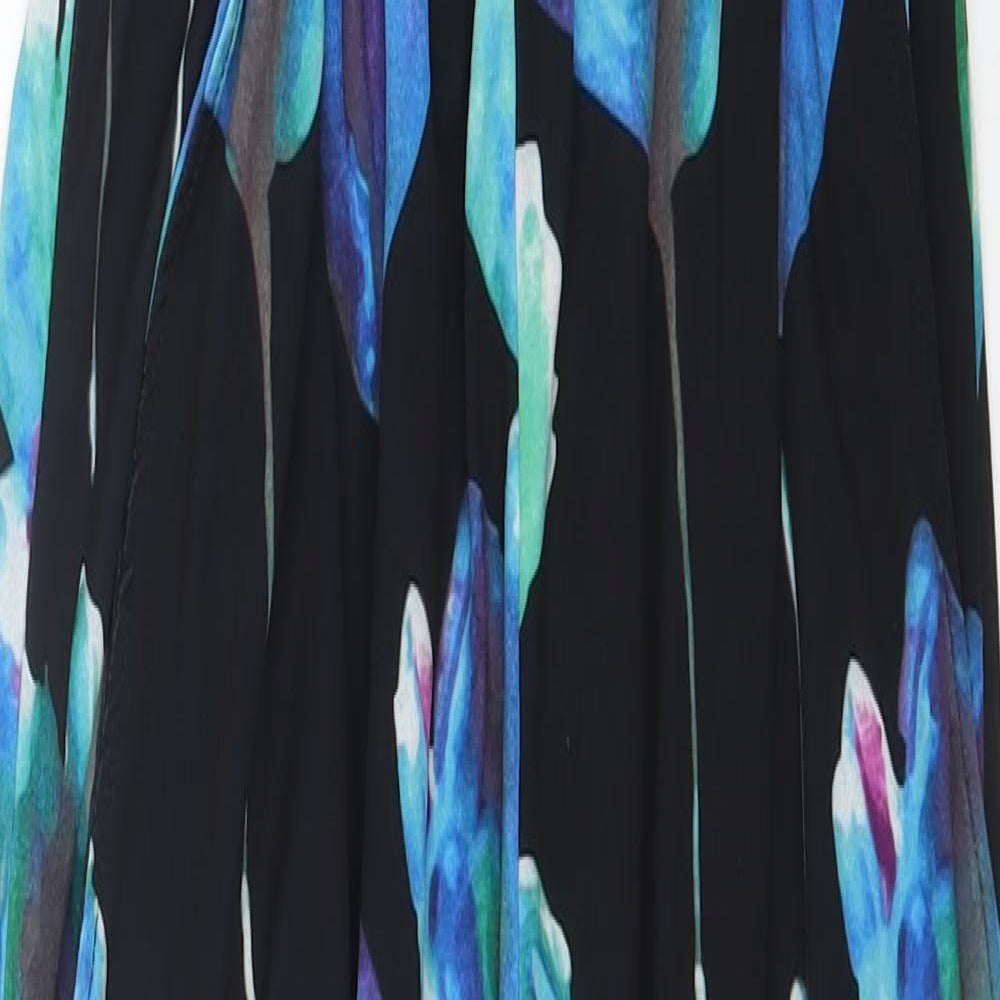 Quiz Womens Black Floral Polyester Jumpsuit One-Piece Size 12 L32 in Button