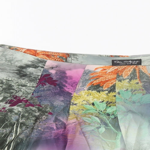 Miss Selfridge Womens Multicoloured Floral Polyester Hot Pants Shorts Size 16 L16 in Regular Zip