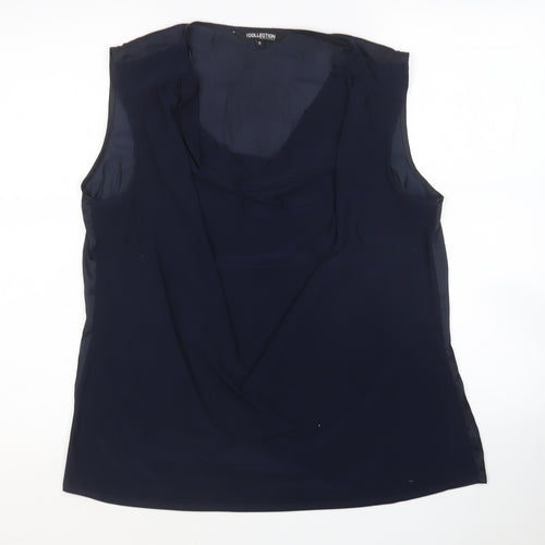 Debenhams Womens Blue Polyester Basic Blouse Size 18 Round Neck