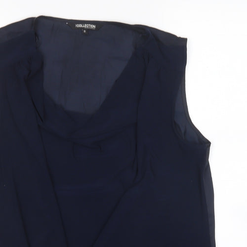 Debenhams Womens Blue Polyester Basic Blouse Size 18 Round Neck