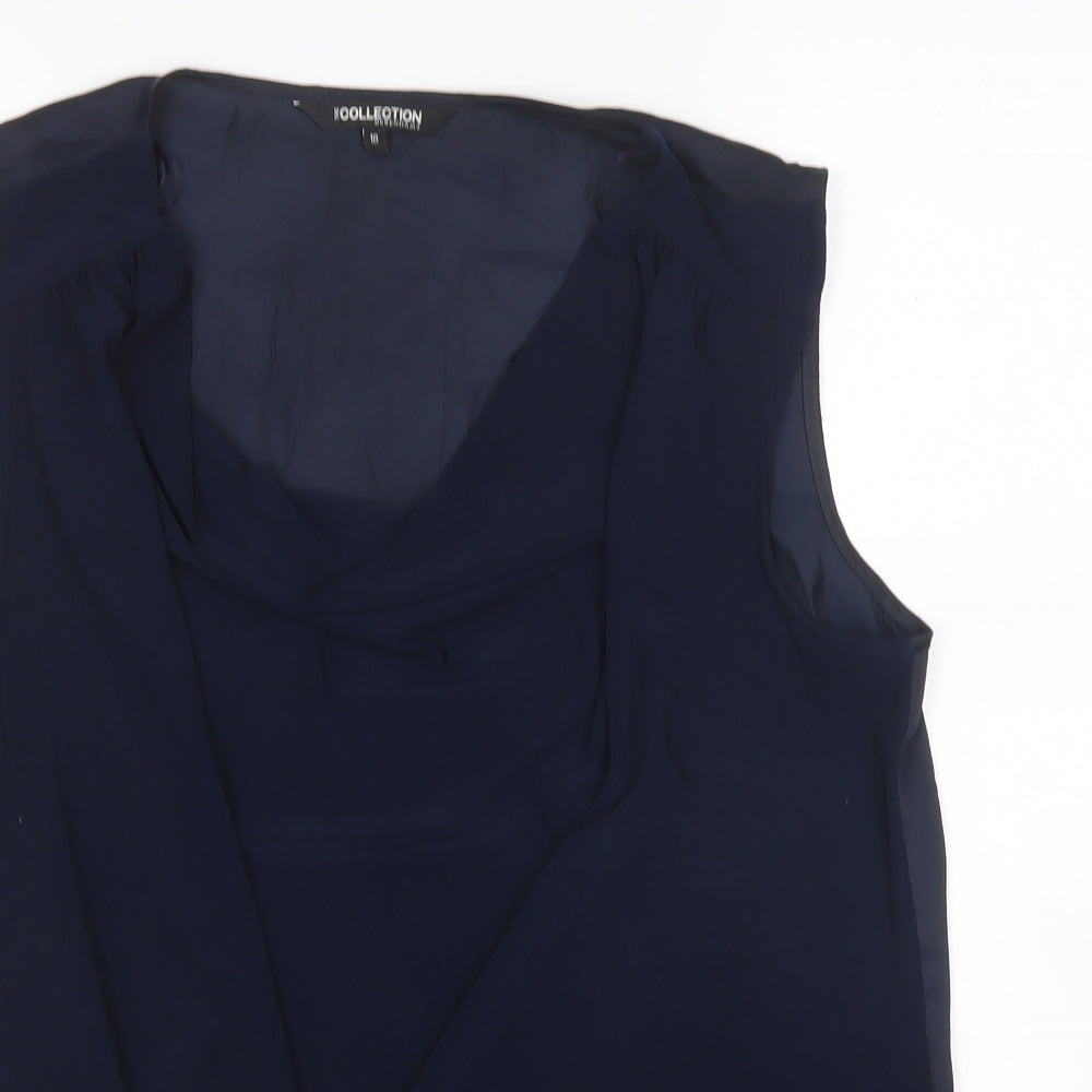 Debenhams Womens Blue Polyester Basic Blouse Size 18 Round Neck