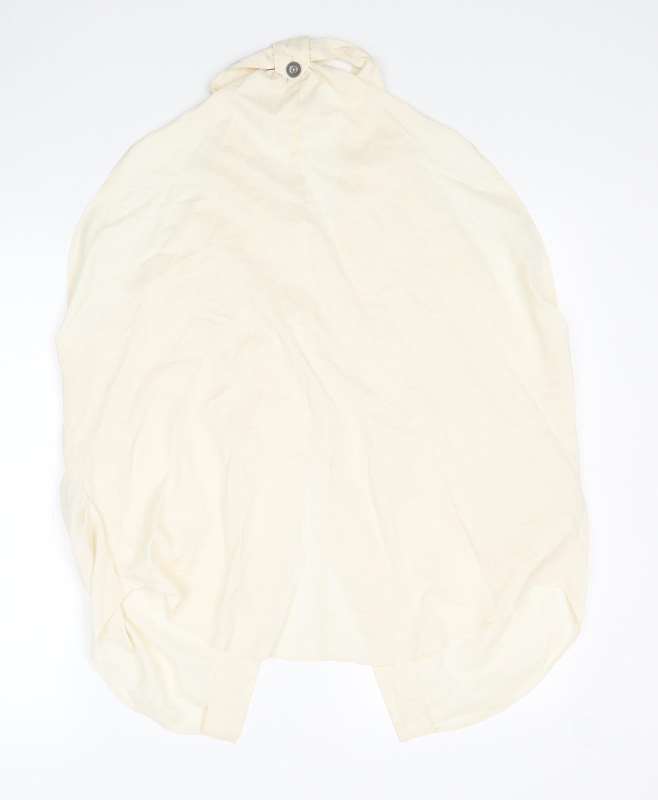 ASOS Womens Ivory Polyester Kimono Tank Size 16 V-Neck