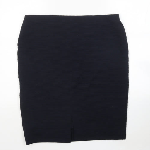 Marks and Spencer Womens Blue Polyester Straight & Pencil Skirt Size 18