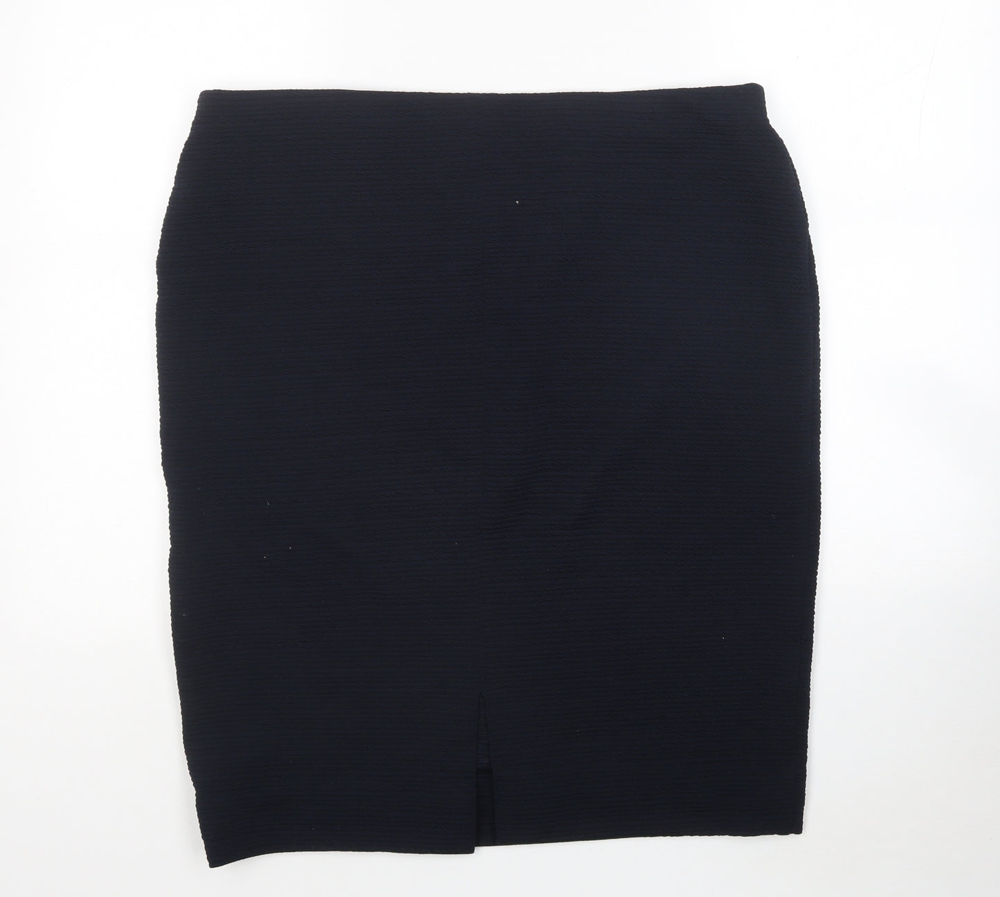 Marks and Spencer Womens Blue Polyester Straight & Pencil Skirt Size 18