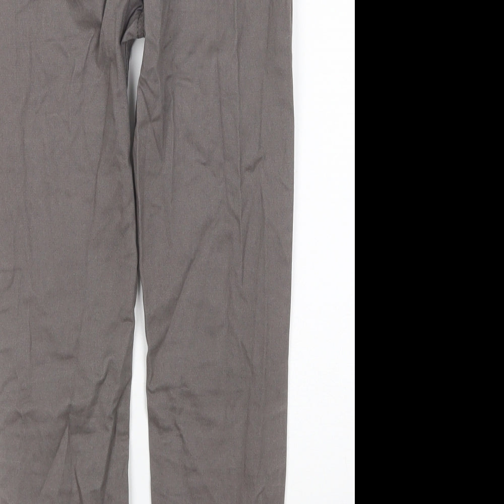 Denim & Co. Boys Grey Cotton Straight Jeans Size 6-7 Years Regular Button