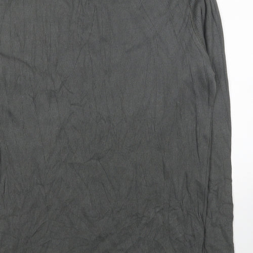 Burton Mens Grey V-Neck Cotton Pullover Jumper Size L