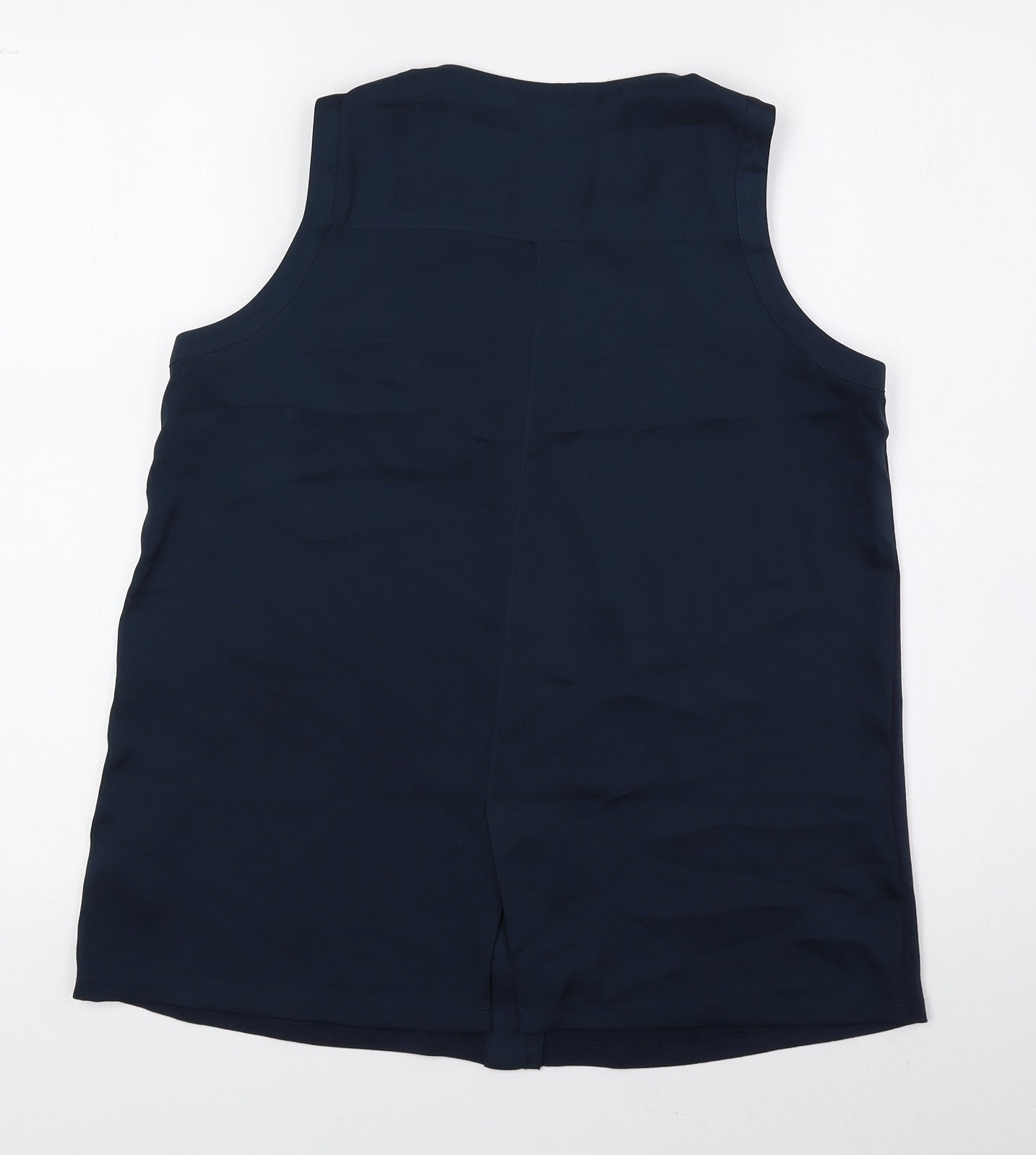 NEXT Womens Blue Polyester Basic Tank Size 8 Square Neck