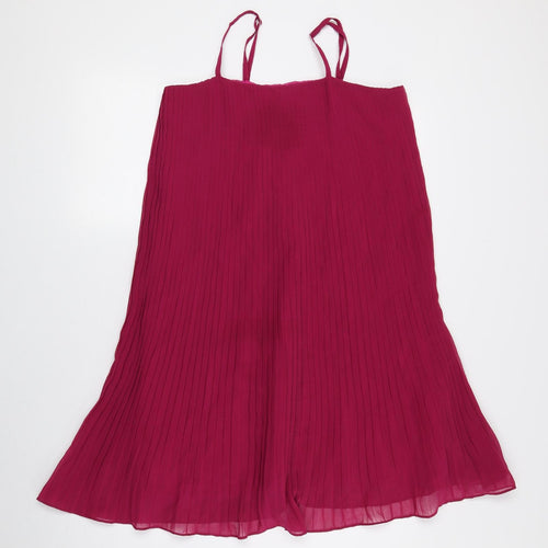 French Connection Girls Pink Polyester A-Line Size 12-13 Years Round Neck Zip