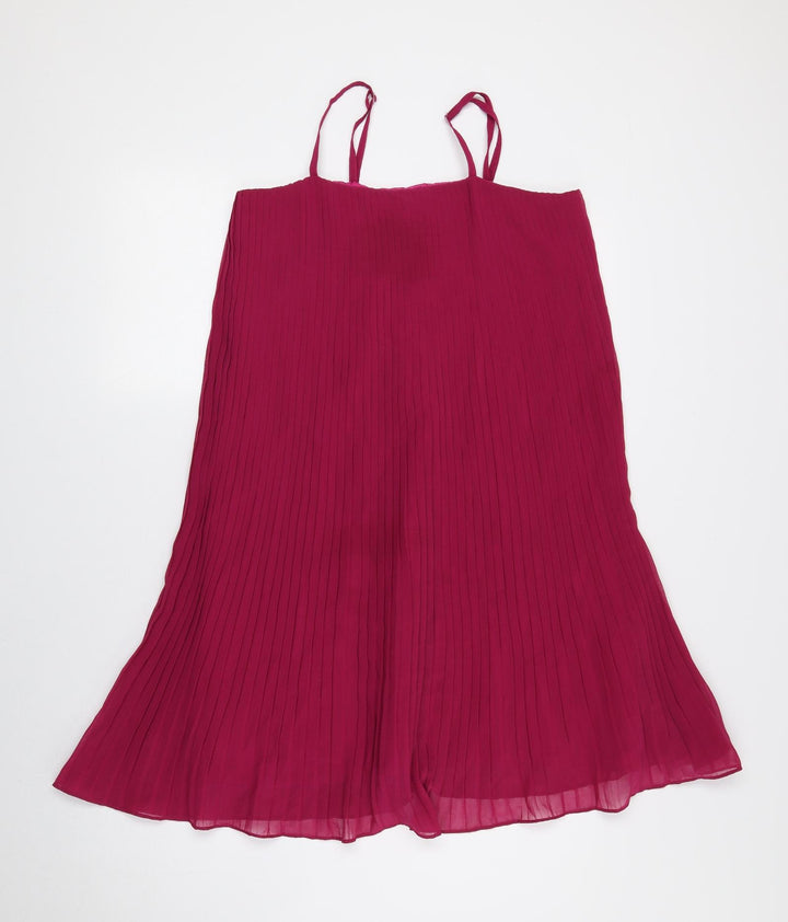 French Connection Girls Pink Polyester A-Line Size 12-13 Years Round Neck Zip