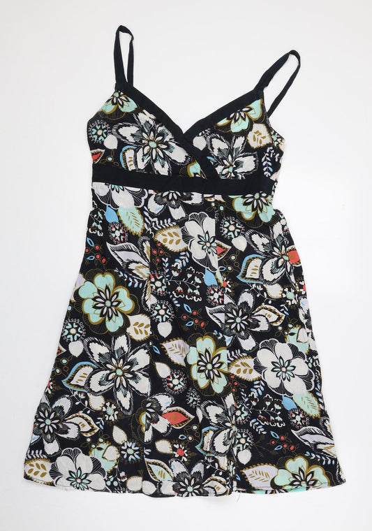 George Womens Multicoloured Floral 100% Cotton A-Line Size 14 Sweetheart Pullover