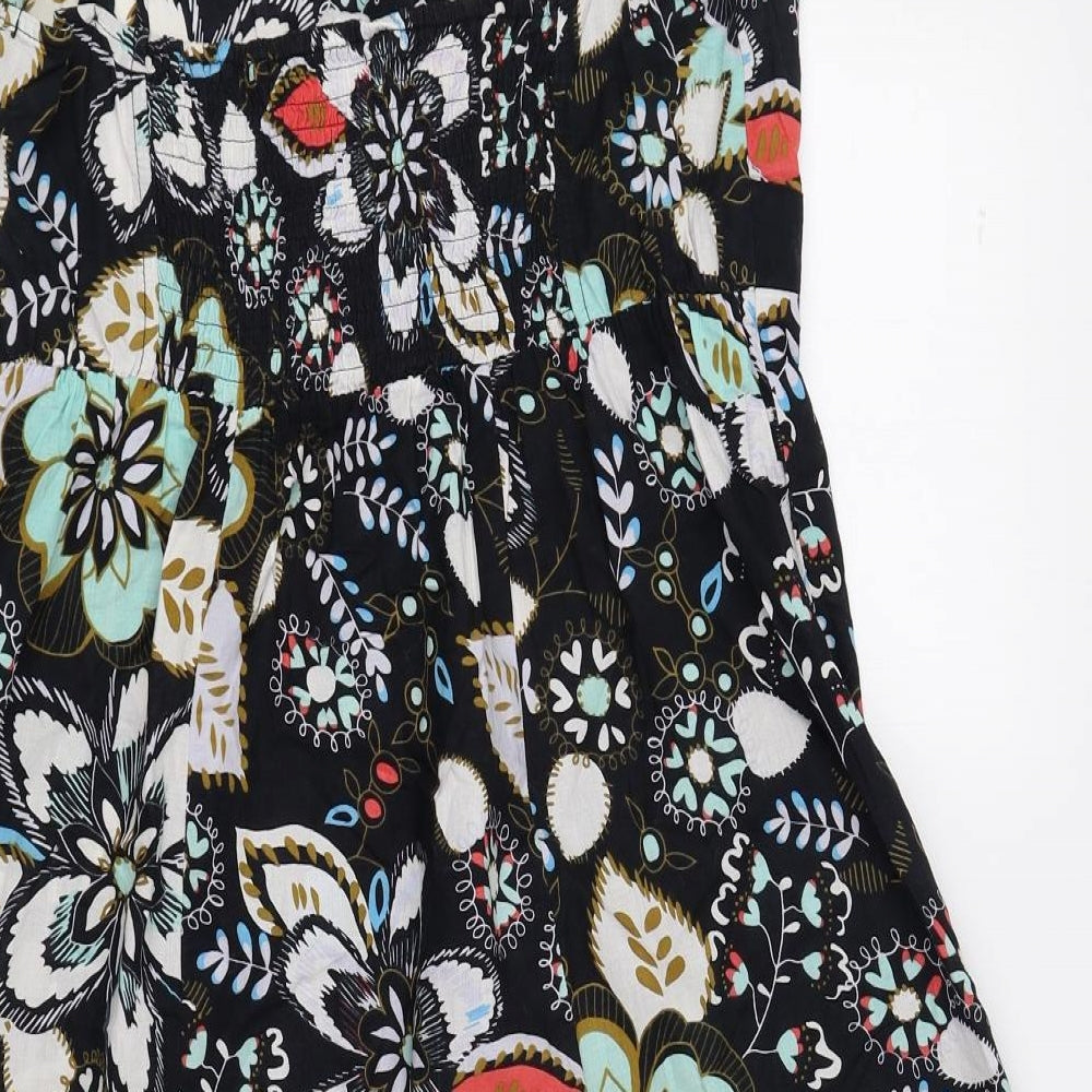 George Womens Multicoloured Floral 100% Cotton A-Line Size 14 Sweetheart Pullover