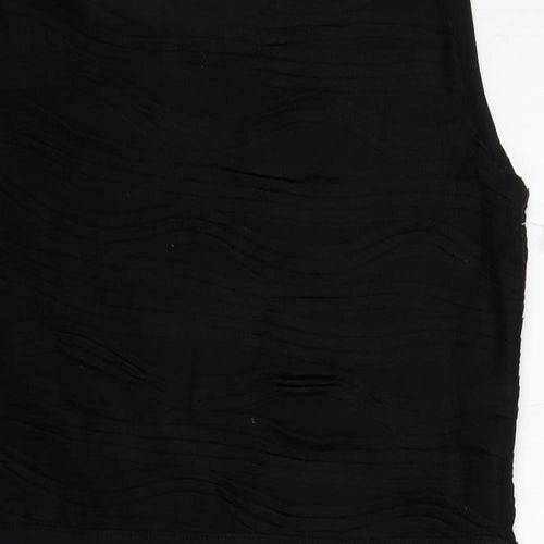 H&M Womens Black Polyester A-Line Size L Scoop Neck Pullover
