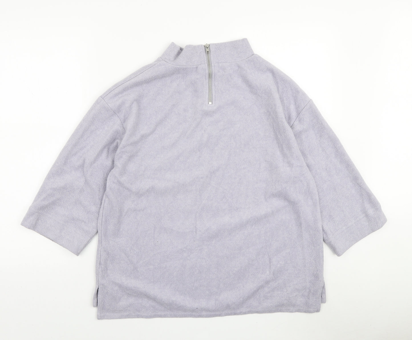 Nutmeg Womens Purple Polyester Pullover Sweatshirt Size 14 Zip