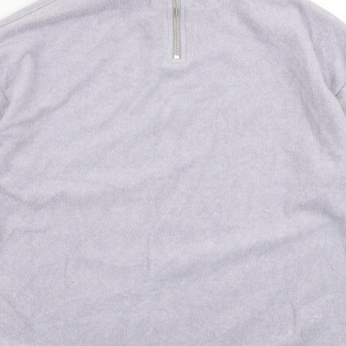 Nutmeg Womens Purple Polyester Pullover Sweatshirt Size 14 Zip