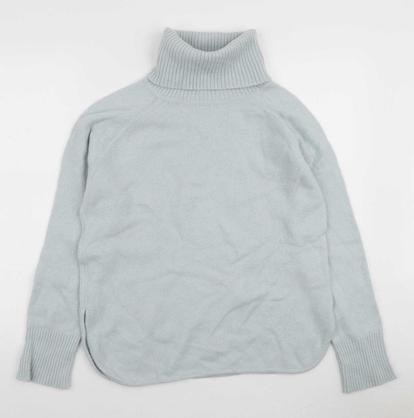 Jigsaw Womens Blue Roll Neck Wool Pullover Jumper Size L