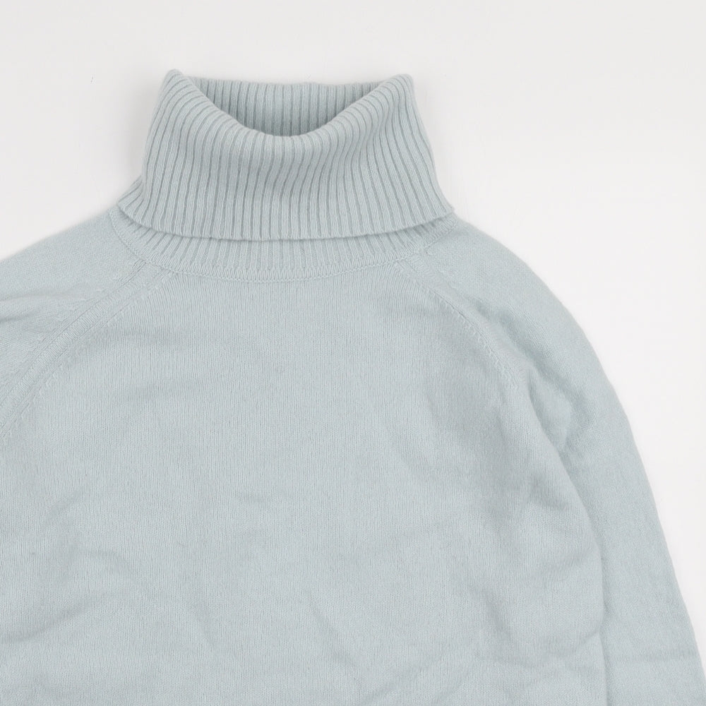 Jigsaw Womens Blue Roll Neck Wool Pullover Jumper Size L