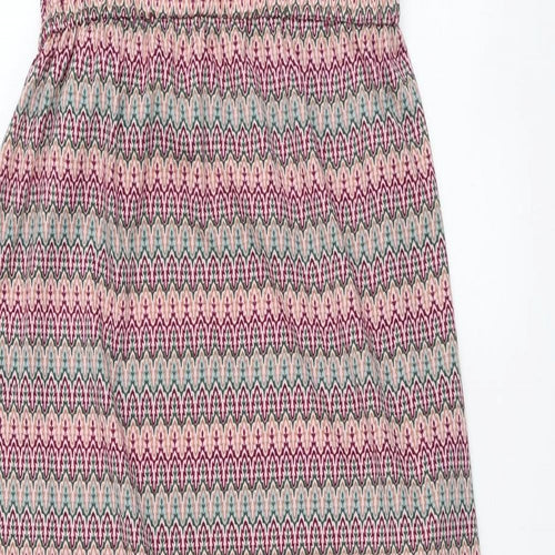 Preworn Womens Multicoloured Geometric Polyester Maxi Size M Halter Pullover