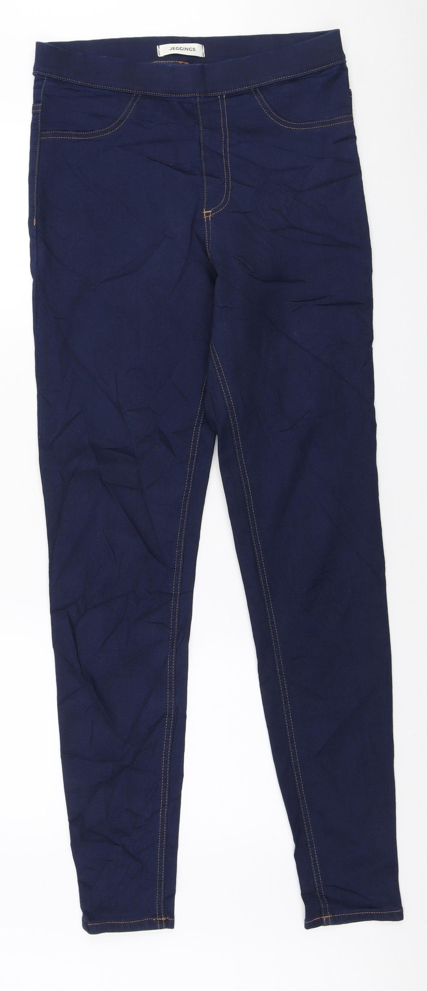 Marks and Spencer Womens Blue Cotton Jegging Jeans Size 10 L30 in Regular