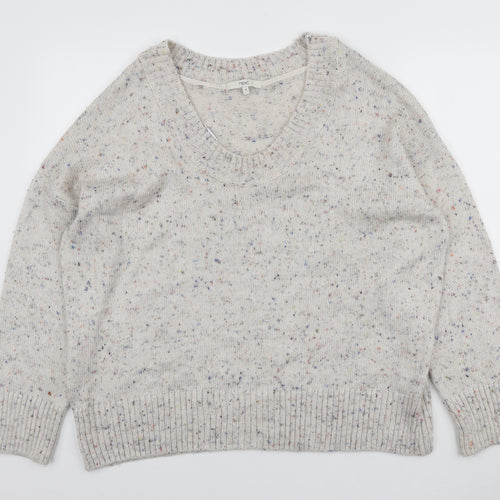 NEXT Womens Ivory Scoop Neck Acrylic Pullover Jumper Size 18