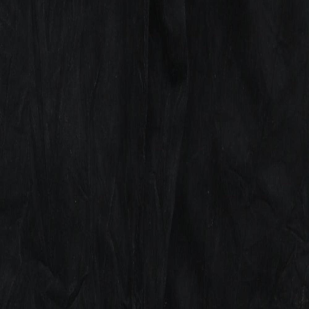 Marks and Spencer Womens Black Cotton Straight Jeans Size 10 L30 in Regular Zip