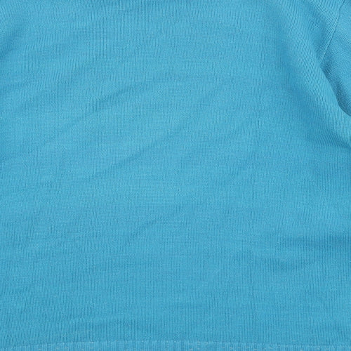 Pure & Natural Womens Blue Round Neck Acrylic Pullover Jumper Size S - Size S/M