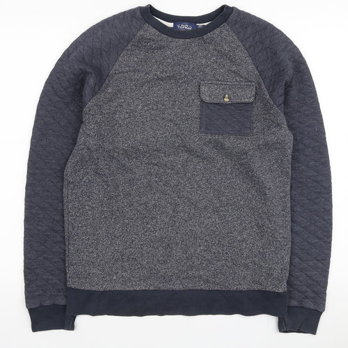 Topman Mens Blue Polyester Pullover Sweatshirt Size M