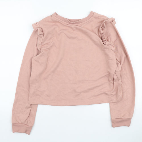 Disney Womens Pink Polyester Pullover Sweatshirt Size 12 Pullover - Friends