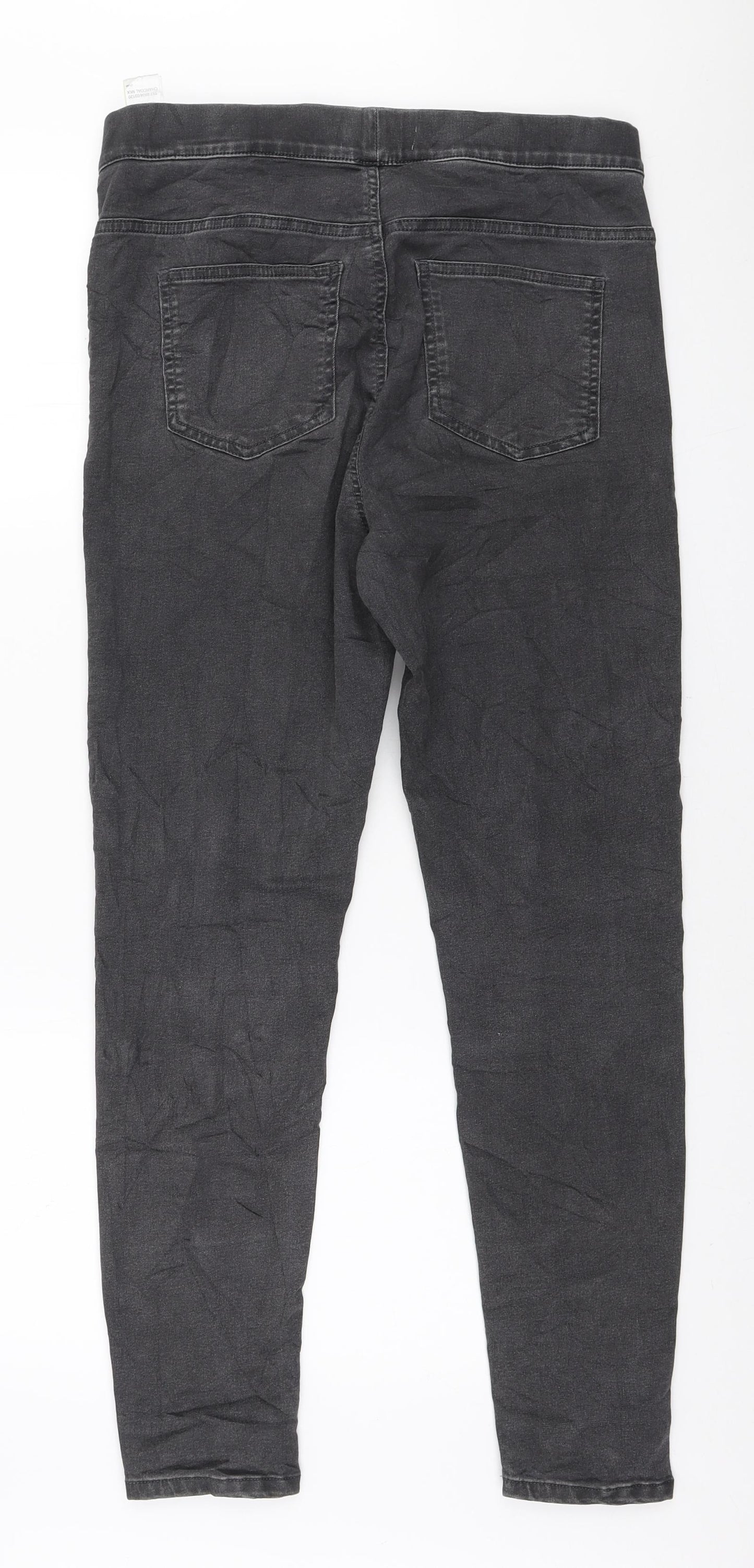 Marks and Spencer Womens Grey Polyester Jegging Jeans Size 12 L26 in Regular