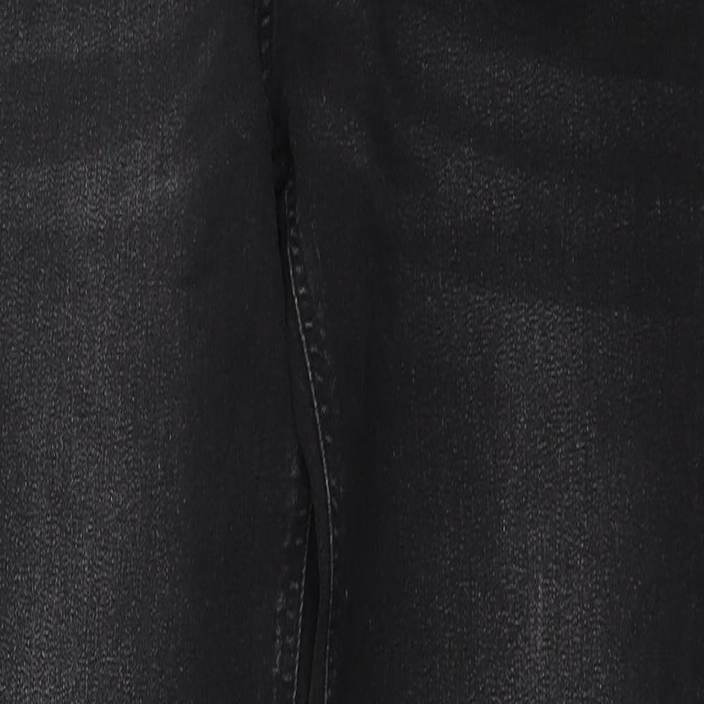 Marks and Spencer Girls Black Polyester Skinny Jeans Size 15-16 Years Regular Zip