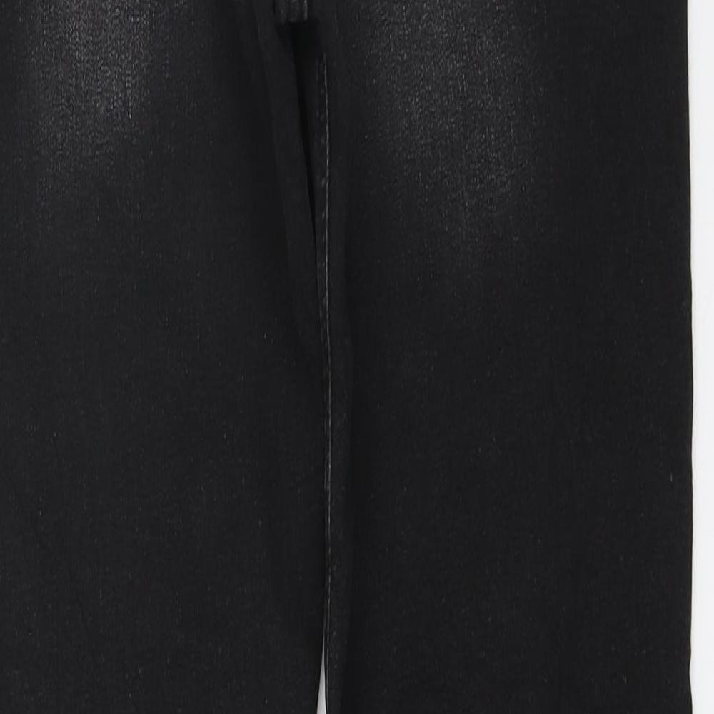 Marks and Spencer Girls Black Polyester Skinny Jeans Size 15-16 Years Regular Zip