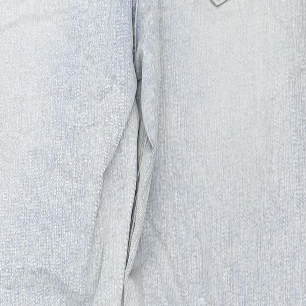 Marks and Spencer Boys Blue Cotton Skinny Jeans Size 9-10 Years Regular Zip