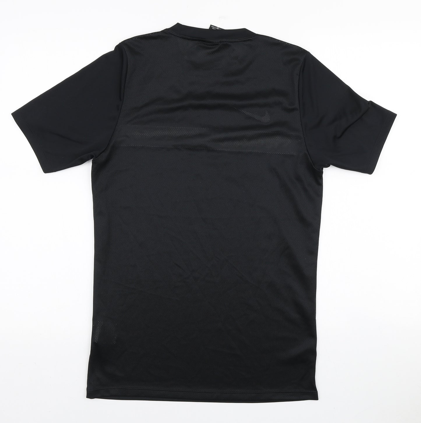 Nike Mens Black Polyester Basic T-Shirt Size S Round Neck Pullover - Port Adelaide Football Club