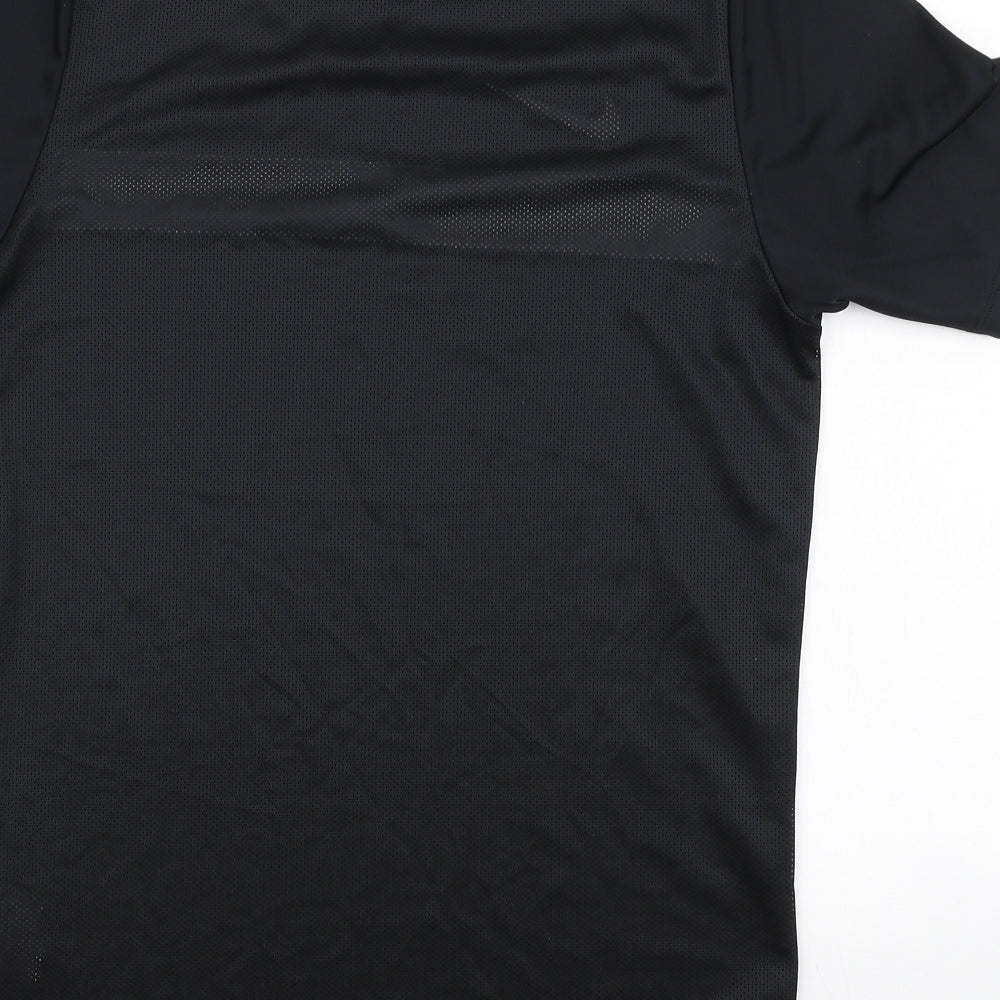 Nike Mens Black Polyester Basic T-Shirt Size S Round Neck Pullover - Port Adelaide Football Club