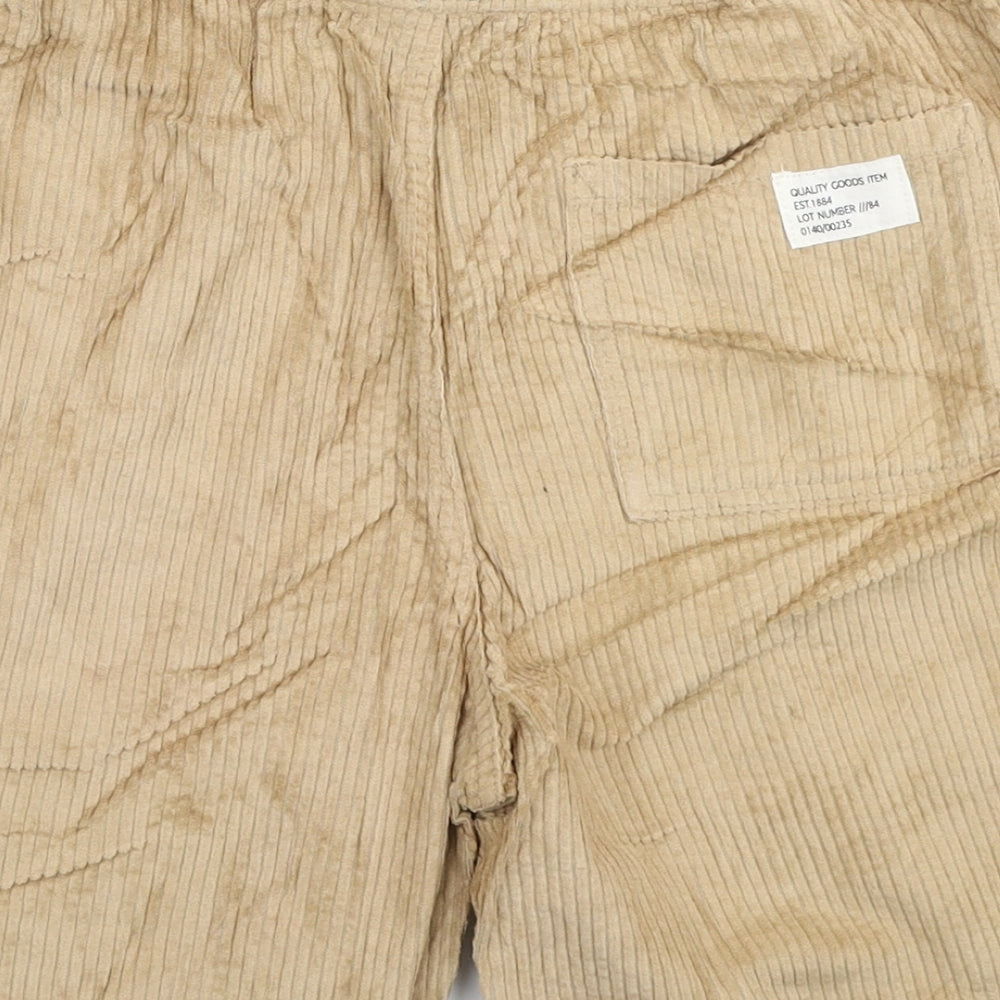 Marks and Spencer Boys Brown Cotton Sweat Shorts Size 11-12 Years Regular Drawstring