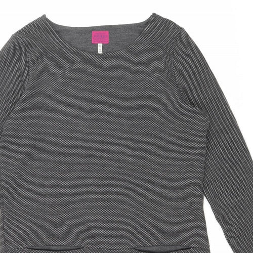 George Womens Grey Polyester Sheath Size 14 Round Neck Pullover