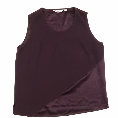 Kaleidoscope Womens Purple Polyester Basic Tank Size 20 Scoop Neck