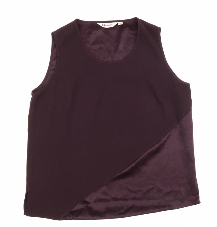 Kaleidoscope Womens Purple Polyester Basic Tank Size 20 Scoop Neck