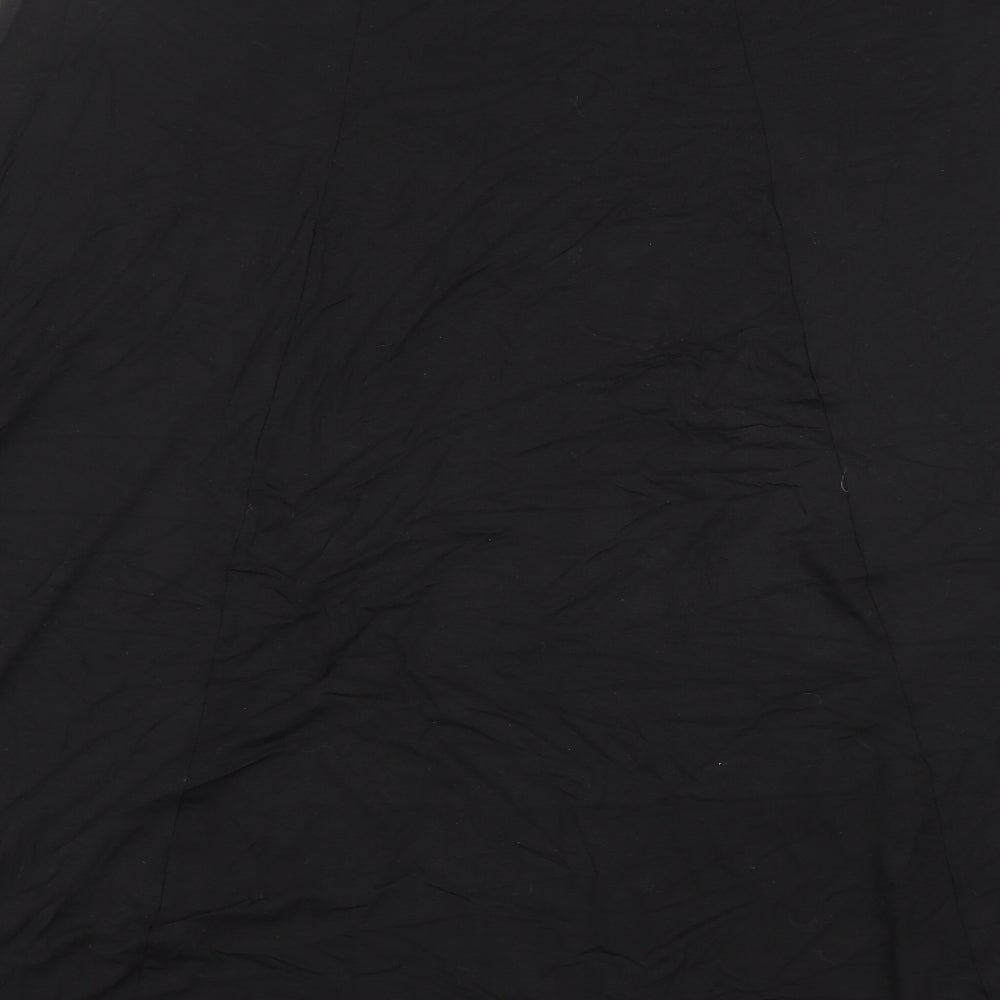 Yours Womens Black Viscose Maxi Skirt Size 22 Drawstring