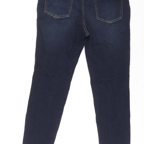 TU Womens Blue Cotton Mom Jeans Size 28 in L26 in Regular Zip