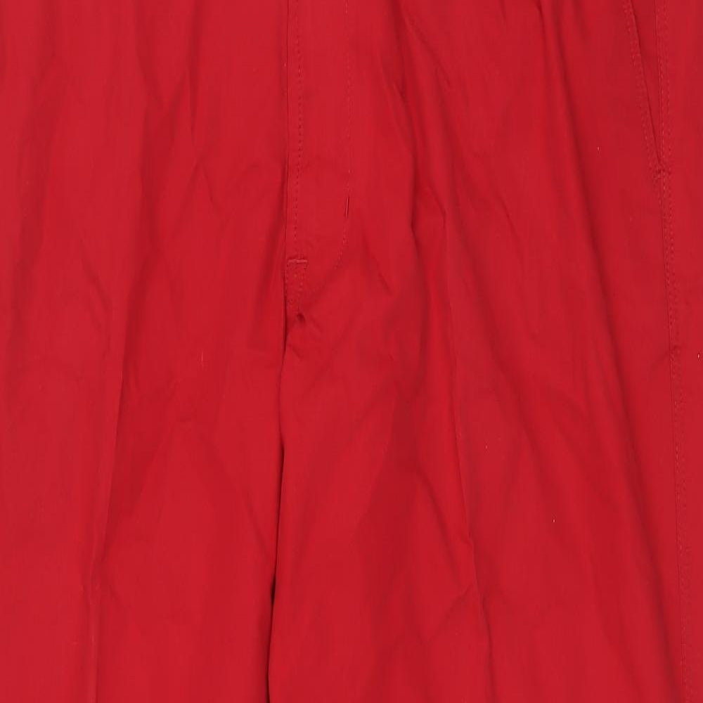 Blue Harbour Mens Red Cotton Carrot Trousers Size 38 in L29 in Regular Zip
