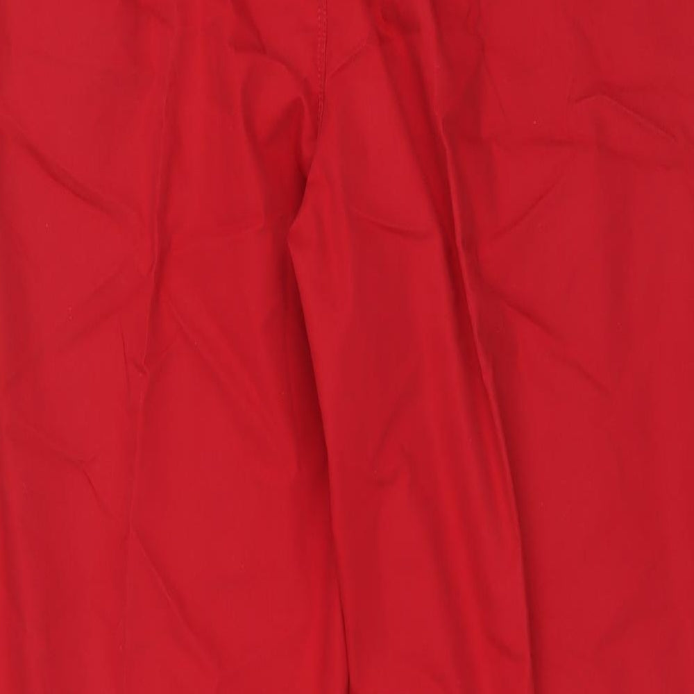 Blue Harbour Mens Red Cotton Carrot Trousers Size 38 in L29 in Regular Zip