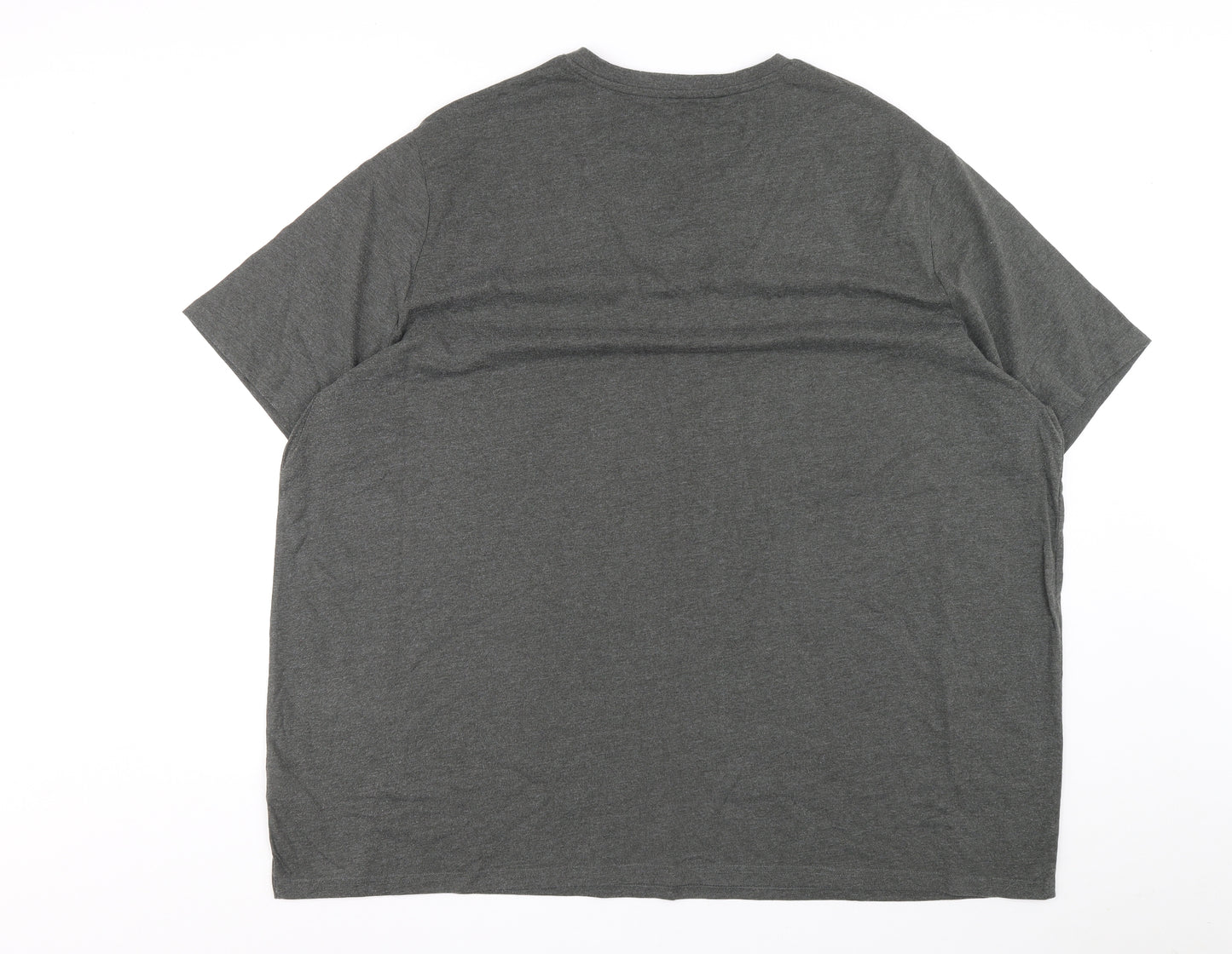 Jacamo Mens Grey Polyester T-Shirt Size 4XL V-Neck