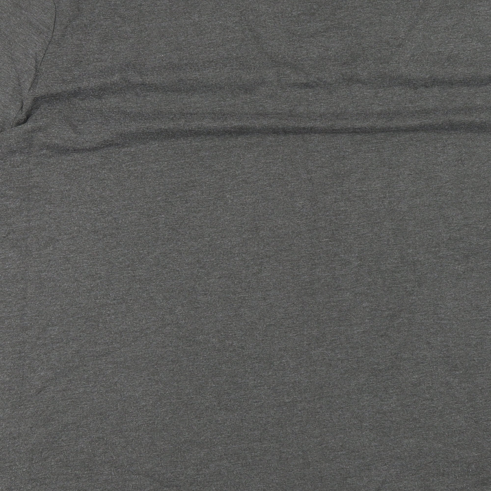 Jacamo Mens Grey Polyester T-Shirt Size 4XL V-Neck