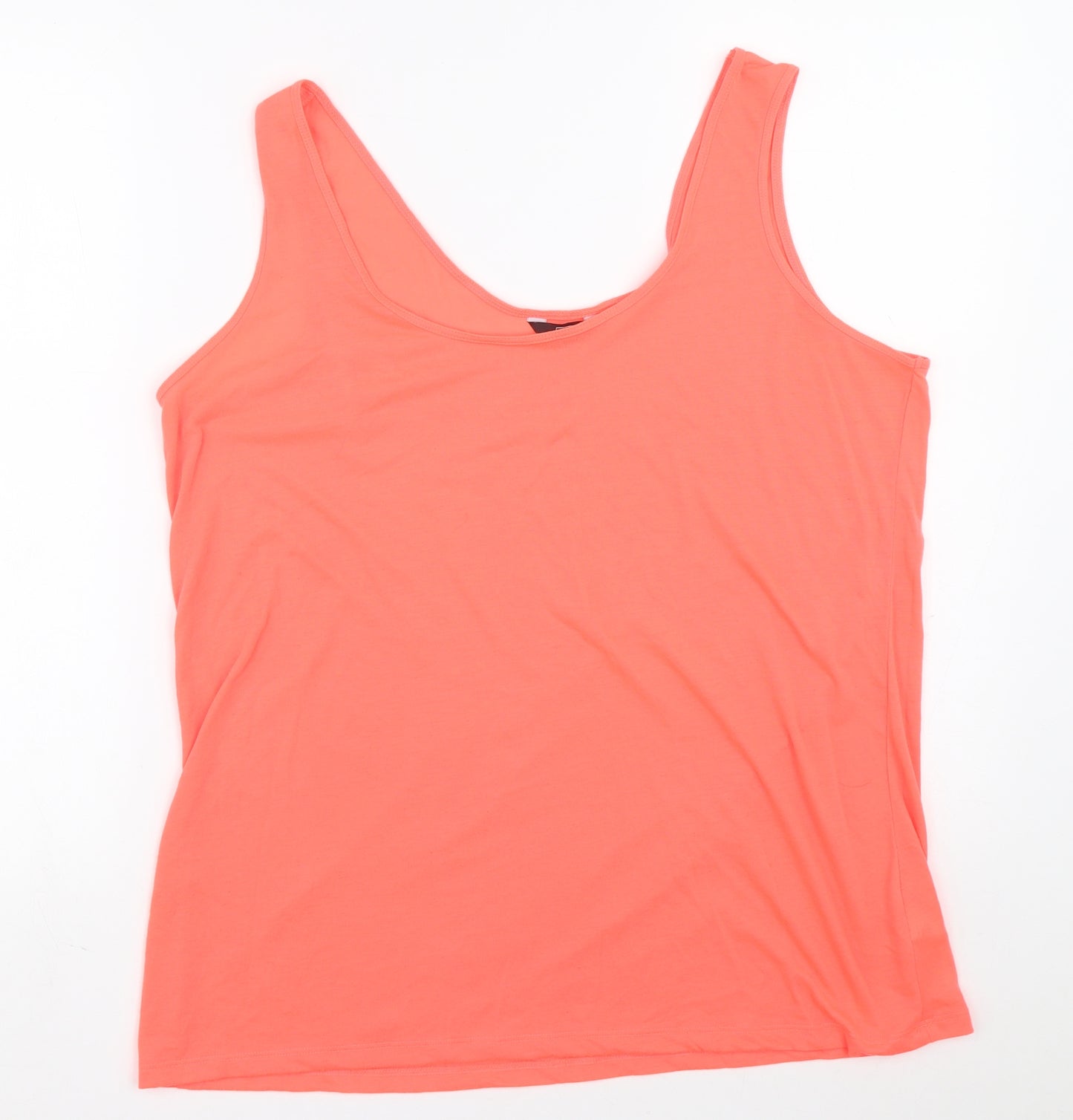 F&F Womens Pink Polyester Basic Tank Size 20 Scoop Neck